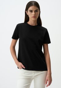 CREW NECK SHORT SLEEVE - T-shirt basic - black