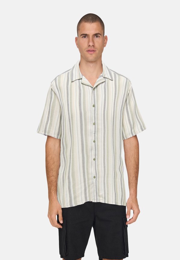ONSTREV LIFE REG STRUC STRIPE - Hemd - grün