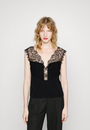 Pinko TATI TOP CREPE DE CHINE JACQUA - Blůza - black