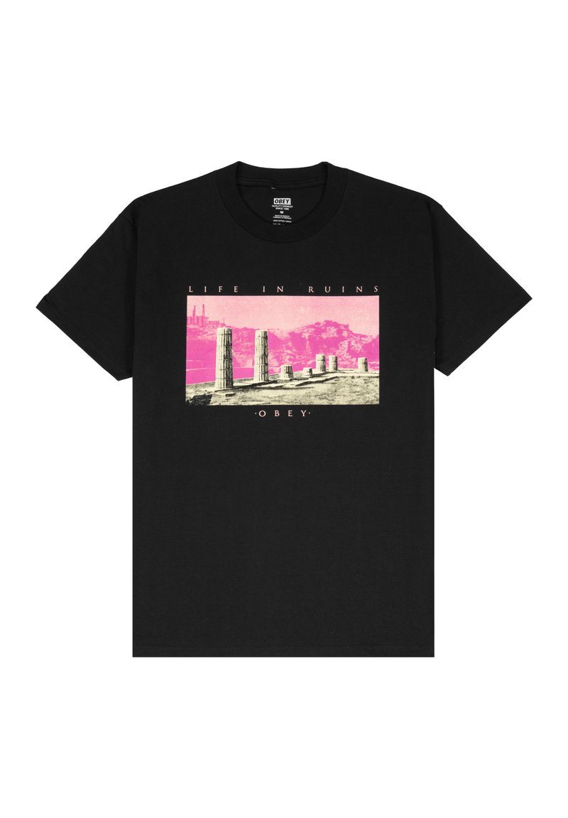 Obey Clothing LIFESTYLE LIFE IN RUNS TShirt print schwarz Zalando.at