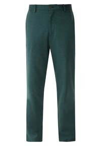 s.Oliver MIT FEINEM KAROMUSTER - Chino - tannengrün