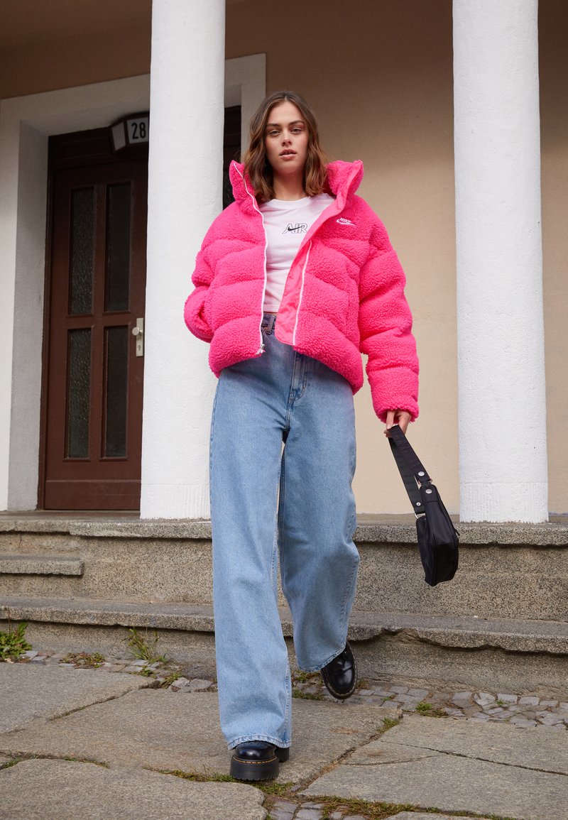 white pink jacket