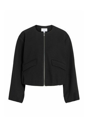 VILA, JACKET VIBALOU ZIPPER - Overgangsjakke - black beauty