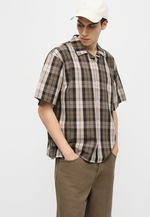 Vans SEERSUCKER PLAID - Camisa - egret/bungee cord — foto 4
