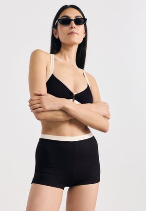 BANDWAVE BELTED BOYLEG PANT - Badeshorts - black