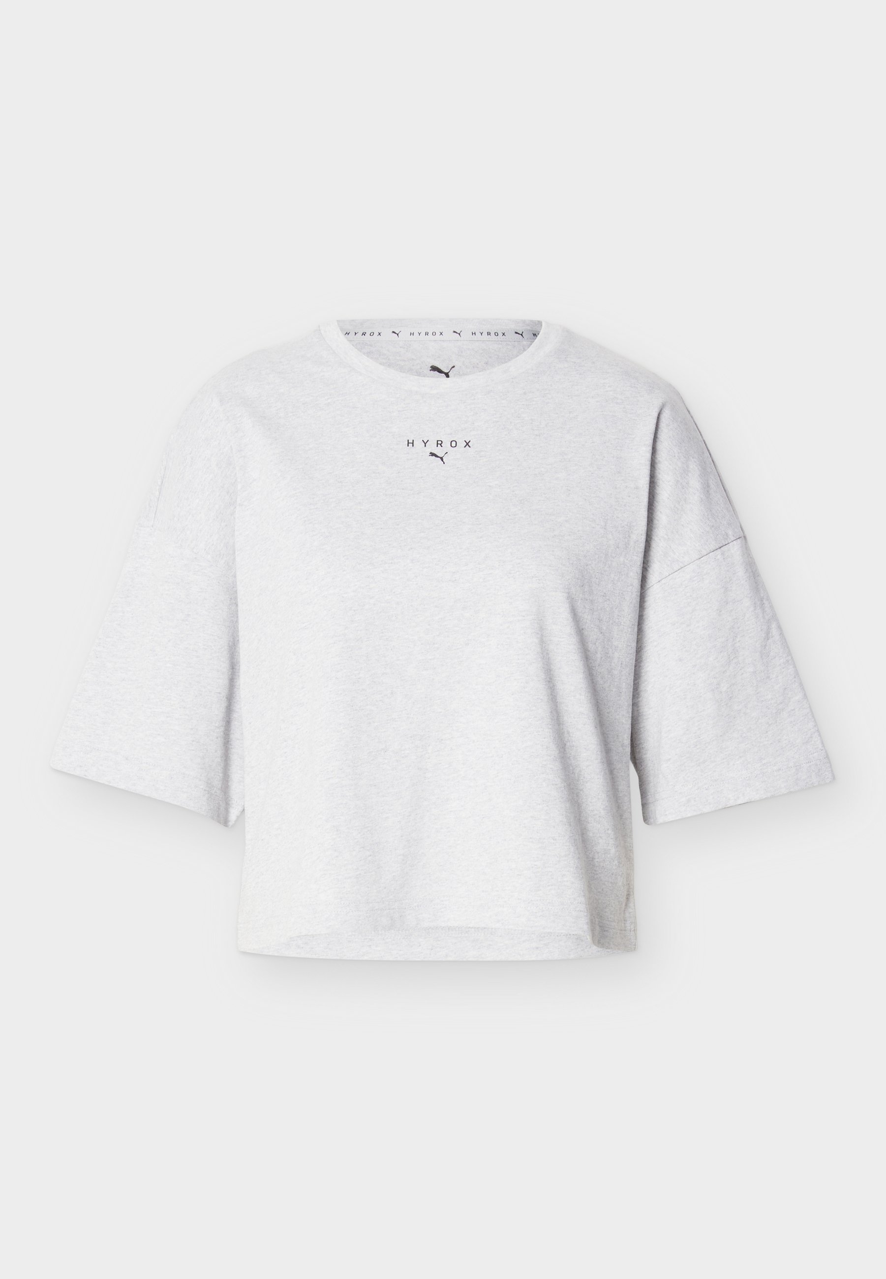 PUMA X HYROX CROPPED - Triko s potiskem - light gray heather