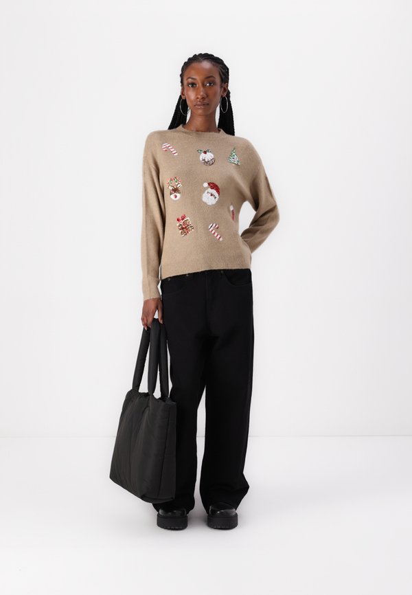 JDYCANDY X MAS O NECK - Jumper - silver mink2