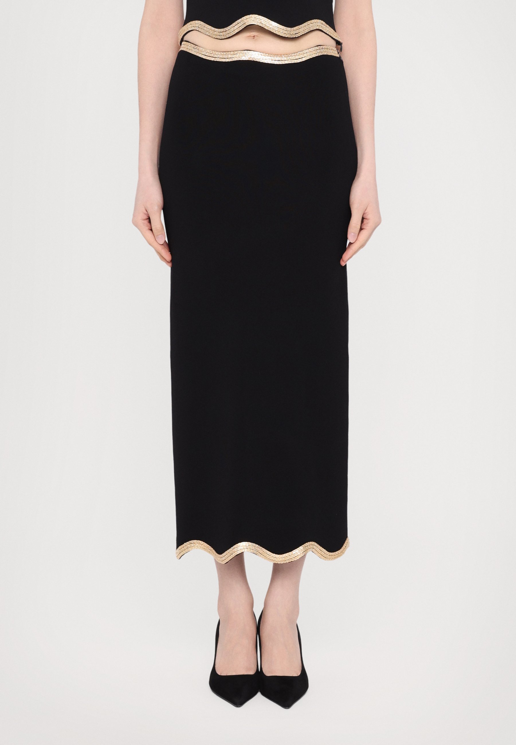 Pencil Skirt Zalando Jupe Sandro JUPE AVEC FOURNITURE METAL Pencil