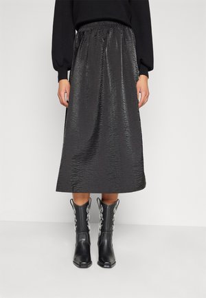 VILA VIMABELLE MIDI VOLUME SKIRT - Φούστα σε γραμμή Α - black