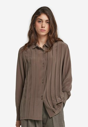 Hemdbluse - braun dove grey brown