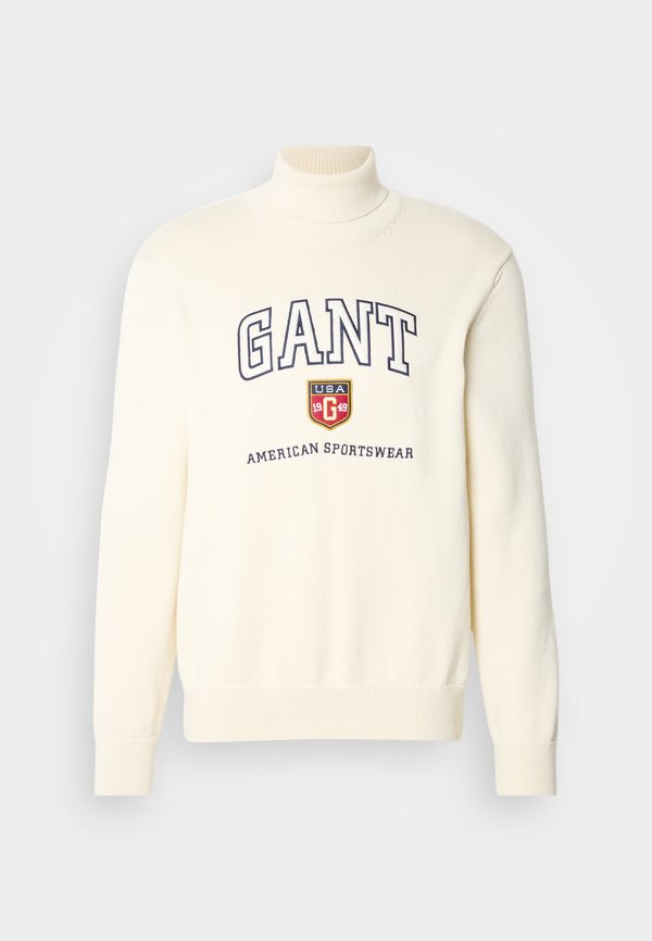 GRAPHIC TURTLENECK - Jumper - cream2