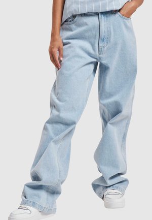 Karl Kani SMALL SIGNATURE FIVE POCKET STRAIGHT LEG DENIM - Jeans baggy - bleached blue