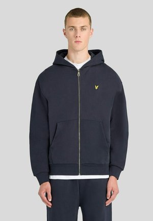 Lyle & Scott, LYLE & SCOTT MID LAYERS HEAVYWEIGHT LOOPBACK FULL ZIP HOODIE - Sweatjakke - z dark navy