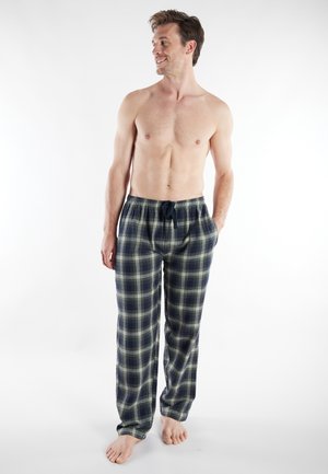 LANGE - Nachtwäsche Hose - grün dunkel karo
