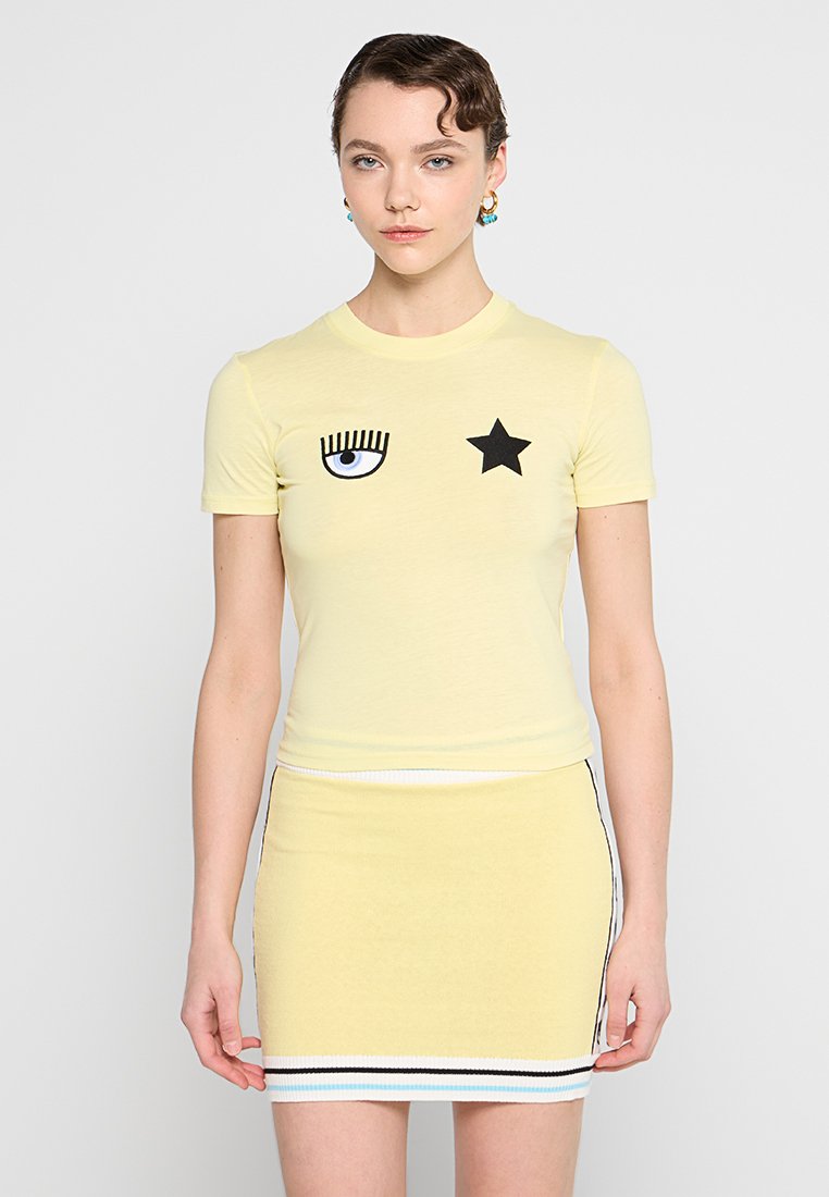 CHIARA FERRAGNI T-shirt print geel