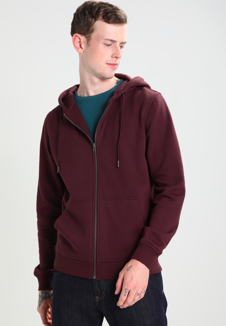 Urban Classics BASIC - Sweat zippé - cherry