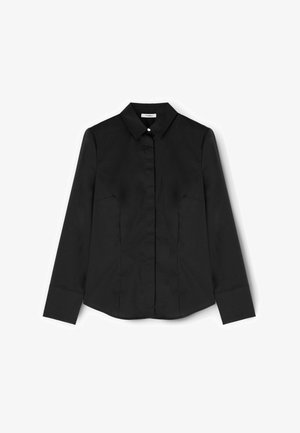 Motivi, CAMICIA CON BOTTONI NASCOSTI - Blusa - nero