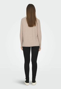 JDY MARCO LS O NECK SPLIT - Maglione - beige