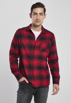 Button down-skjorte - black/red