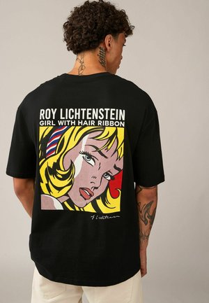 HOKUSAI THE GREAT WAVE LICENSE STANDARD - Apdrukāts T-krekls - black roy lichtenstein