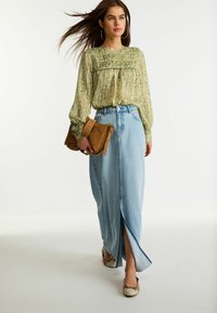 Next SHEER PINTUCK PLEATED REGULAR FIT - Pluus - green floral ditsy