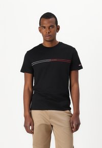 Tommy Jeans - SLIM ENTRY GRAPHIC TEE - T-shirt print - black Miniatuurafbeelding 1