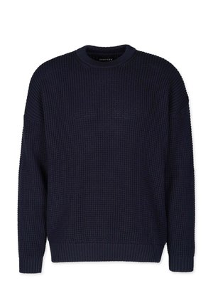 BOXY WAFFLE - Jumper - navy