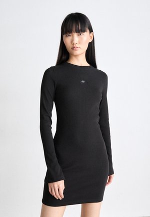 Calvin Klein Jeans SHORT DRESS - Jersey dress - black