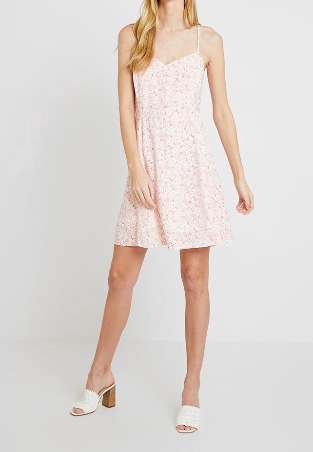 strapless open back dress Vacay Villa Eyelet Mini Dress in Hot Pink S / Hot-Pink