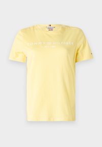 Tommy Hilfiger LOGO - Print T-shirt - citronella