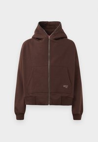 BRUSHED HOODIE - Φούτερ με φερμουάρ - brown