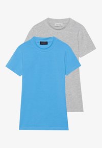 Unselected, light grey/azure blue