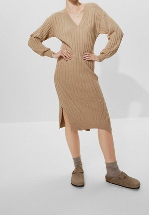 Gebreide jurk - brown