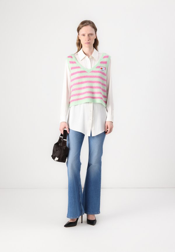 NENYBAY - Waistcoat - hibiscus raye amande2