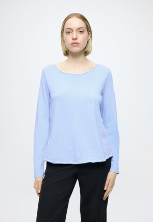 T-SHIRT, LSL, RAW CUT DETAILS - Majica z dolgimi rokavi - blue dusk