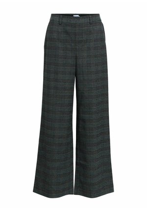 Object, OBJLISA WIDE PANT AOP NOOS - Broek - dark grey melange