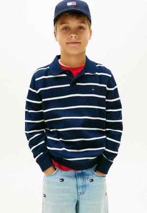 LS - Poloshirt - dark night navy stripe