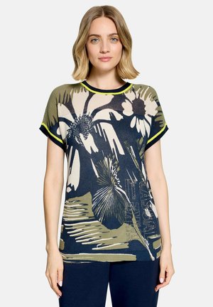 Betty Barclay, BETTY BARCLAY MIT PRINT STRICKPULLOVER - T-shirt imprimé - dark blue khaki