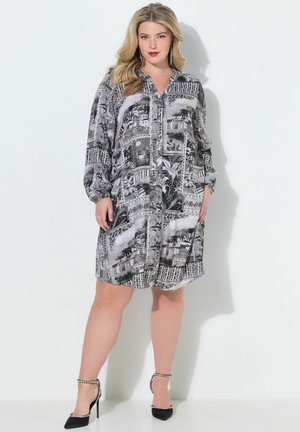 MIAMODA BLUSENKLEID, A-LINIE, ALLOVERPRINT, WEITER LANGARM - Robe chemise - black