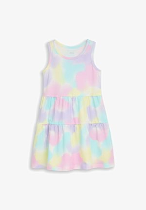 TOM TAILOR, TOM TAILOR KLEIDER & JUMPSUITS MINI-KLEID MIT BATIKMUSTER - Jurk - rainbow watercolor print