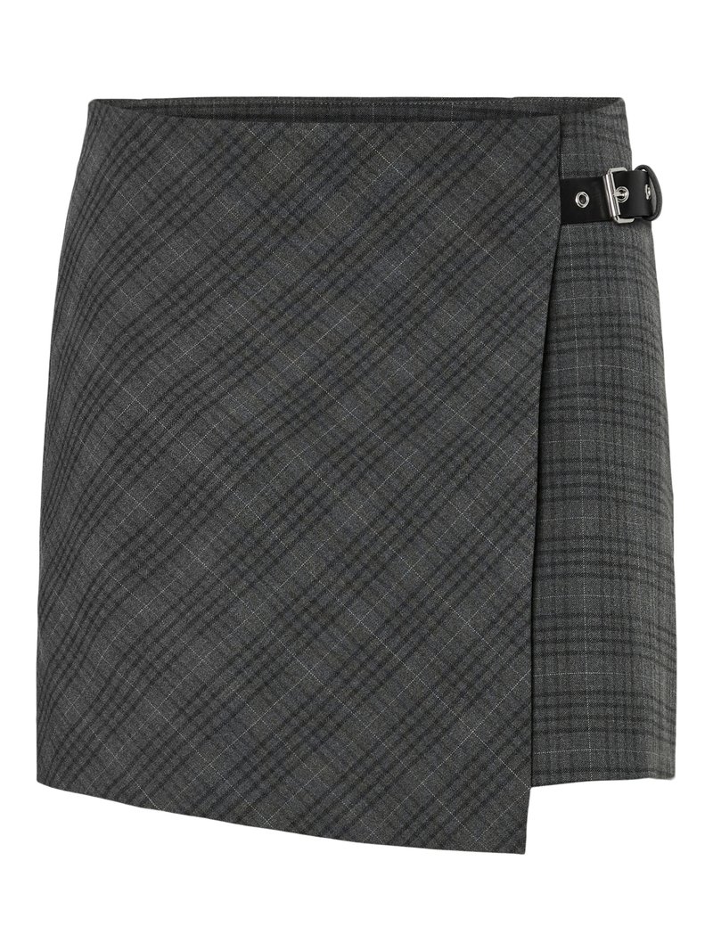 YAS Minirok donkergrijs gemêleerd YAS Minirok donkergrijs gemêleerd