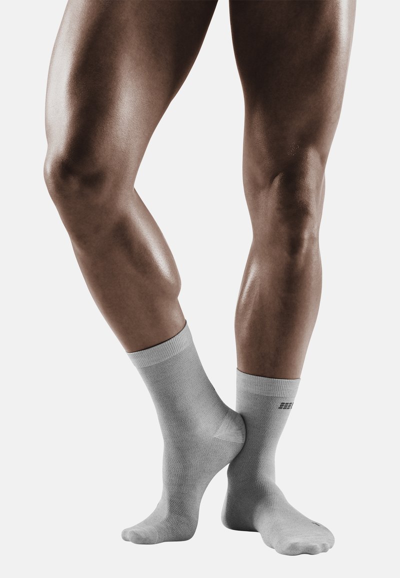 CEP ALLDAY RECOVERY COMPRESSION SOCKS MID CUT MEN - MADE IN GERMANY - Socks - light grey