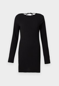 NMALEXIS SHORT O NECK DRESS - Kasdienė suknelė - black