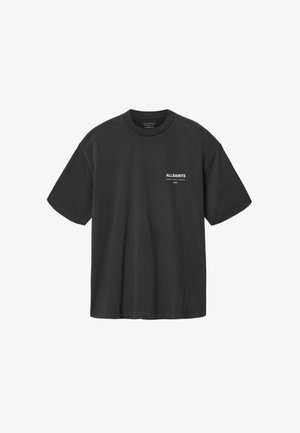 AllSaints, BACKSTAGE SS CREW - T-Shirt print - carter grey