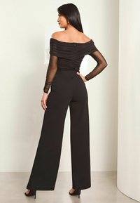 Lipsy REGULAR FIT - LONG SLEEVE WIDE LEG - Kezeslábas - black