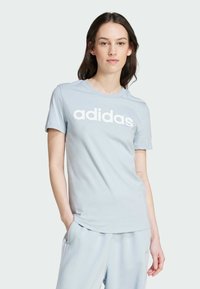 adidas Sportswear W LIN T - Triko s potiskem - blue