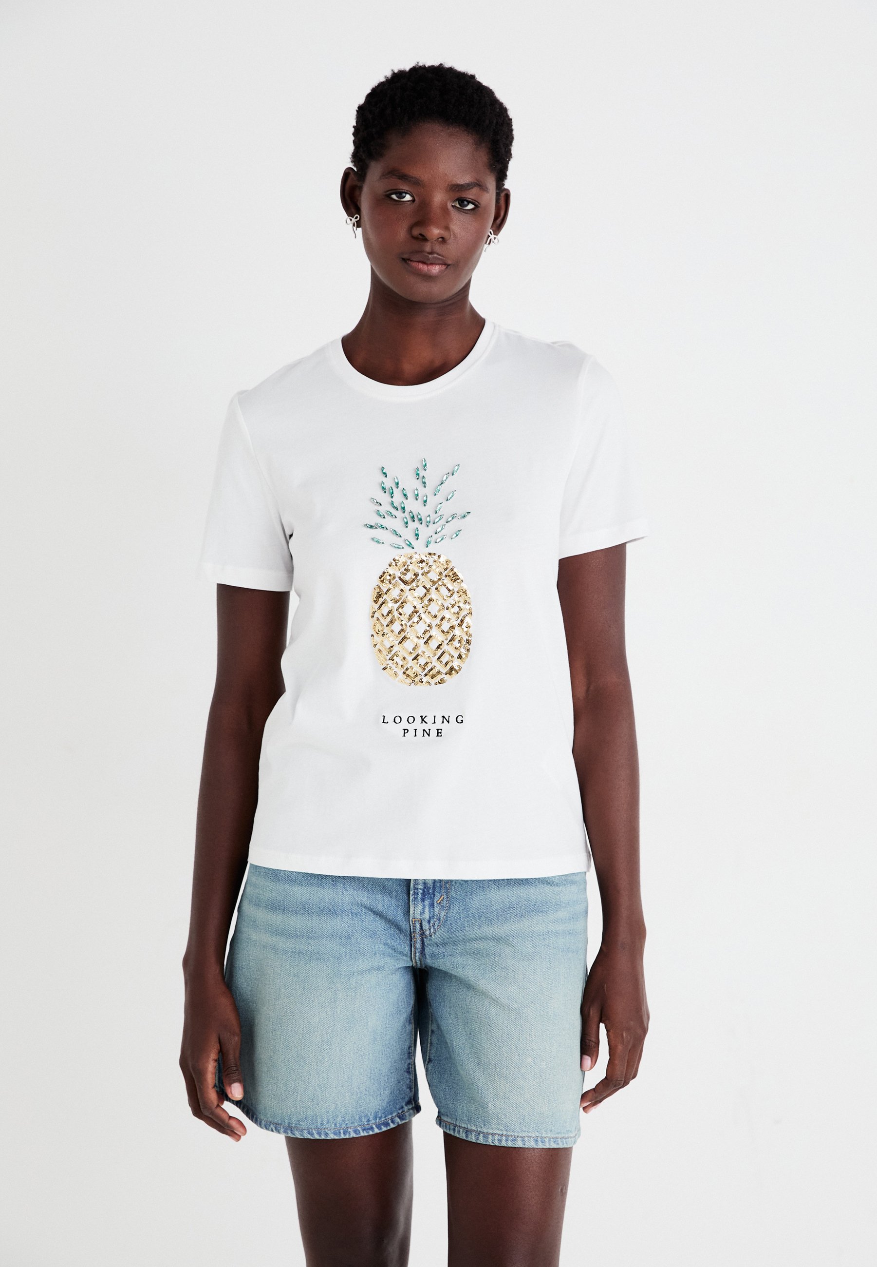 ●PINK PINEAPPLE● PETITE DOT TSHIRTBLACK m1037_1469937 PETITE DOT T-SHIRT - PINK PINEAPPLE | 60% - Asian Fashion