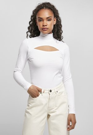 Urban Classics CUT-OUT TURTLENECK - Maglietta a manica lunga - white