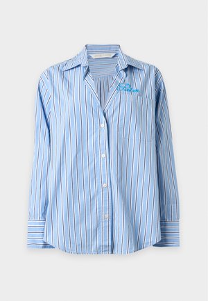 Palm Angels, SWAY OVER SHIRT - Nööpidega pluus - medium blue/off-white