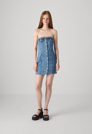 ONLY JASMINE CORSET  - Robe en jean - medium blue denim